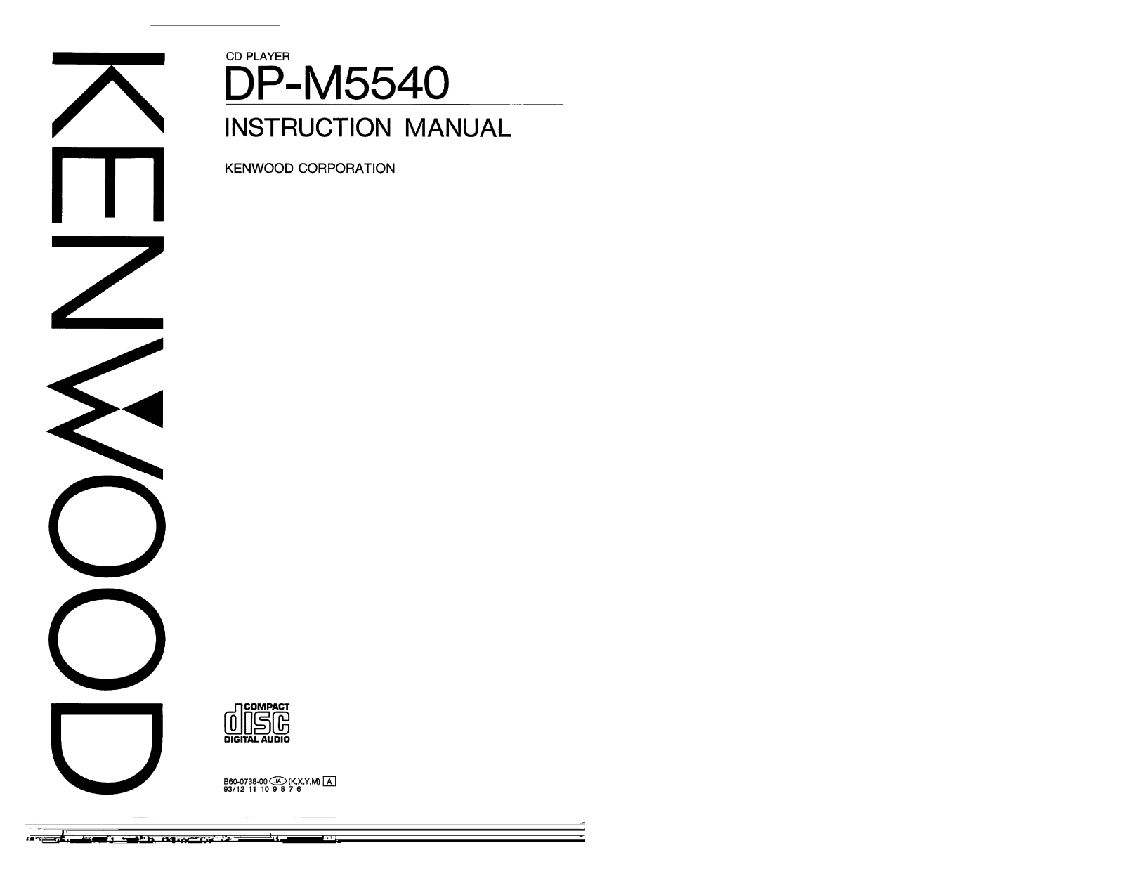 Kenwood DP-M5540 Owner's Manual