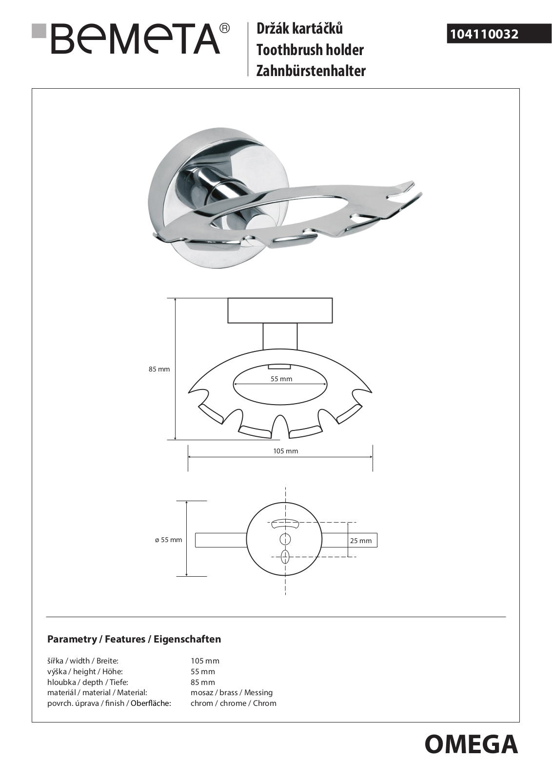 Bemeta Omega 104110032 User guide