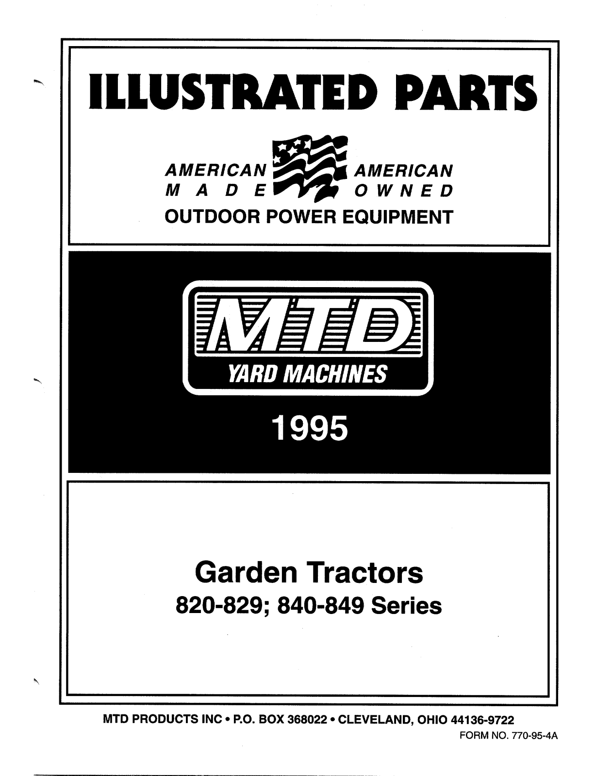 MTD 840, 849 User Manual