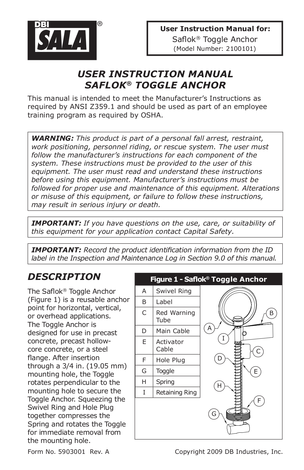 DBI-Sala 2100101 User Manual