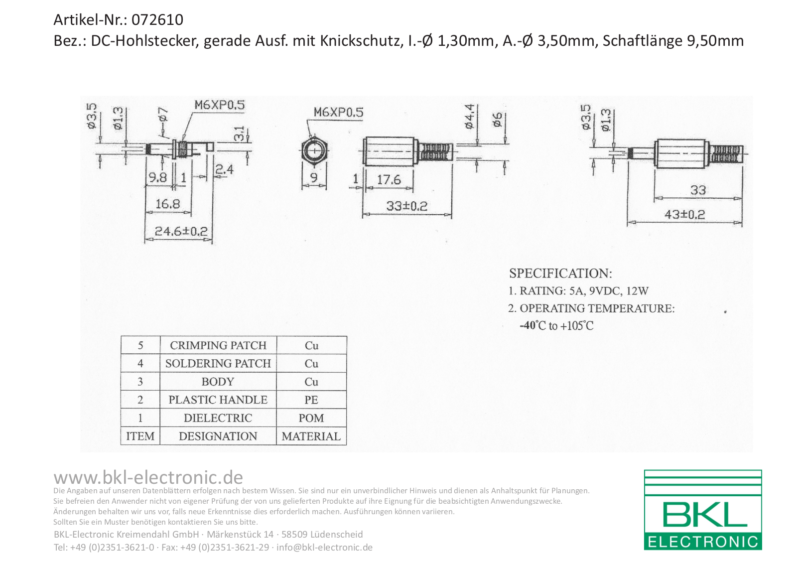 BKL HS 13-9 Datasheet - ManualMachine.com