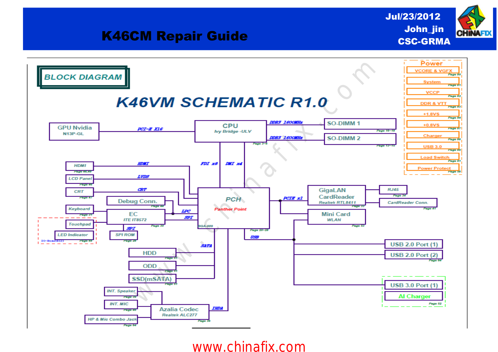 Asus K46CM Schematic