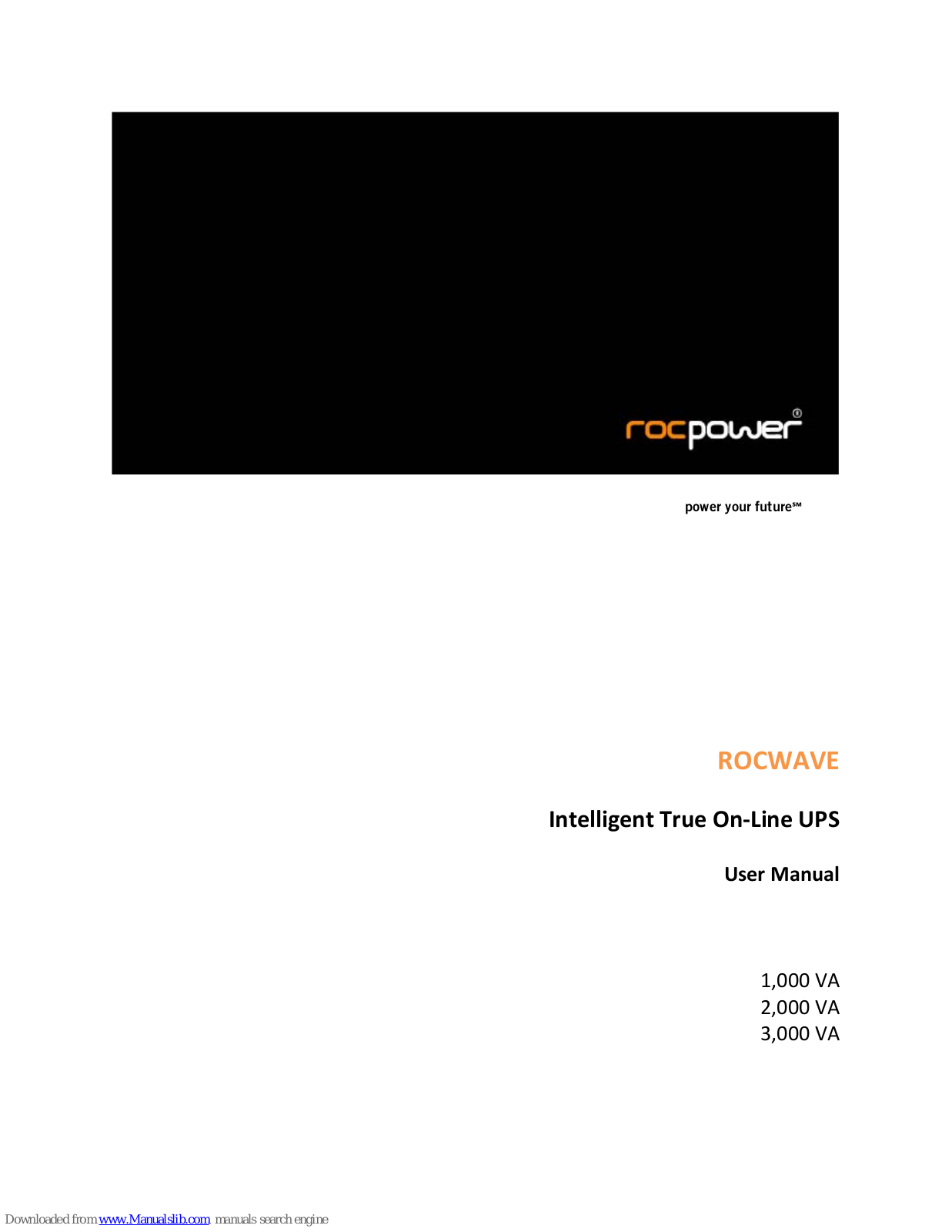 rocpower ROCWAVE 1, 000 VA, ROCWAVE 3000 VA, ROCWAVE 2, ROCWAVE 1000 VA User Manual - ManualMachine.com