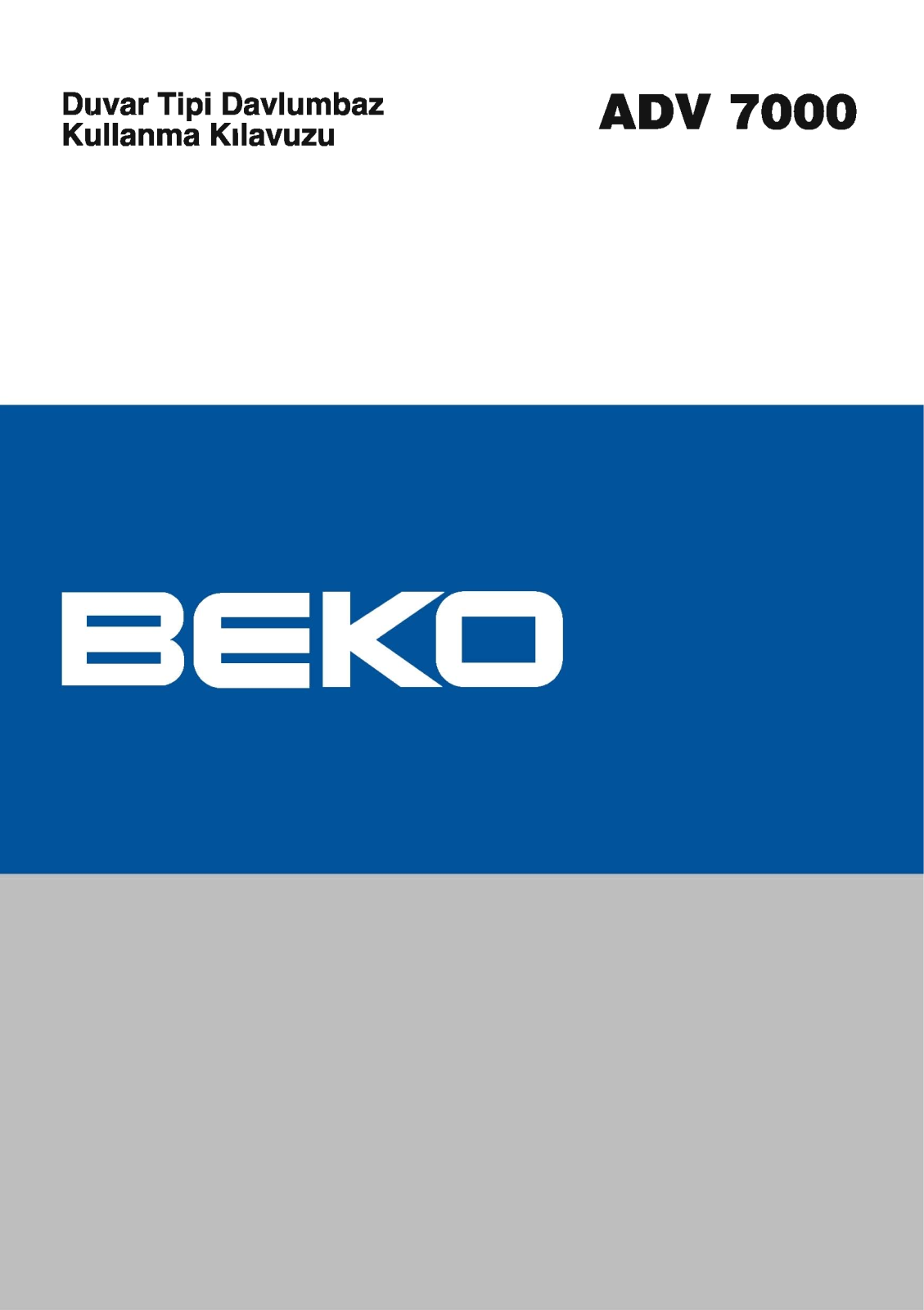 Beko ADV 7000 Manual