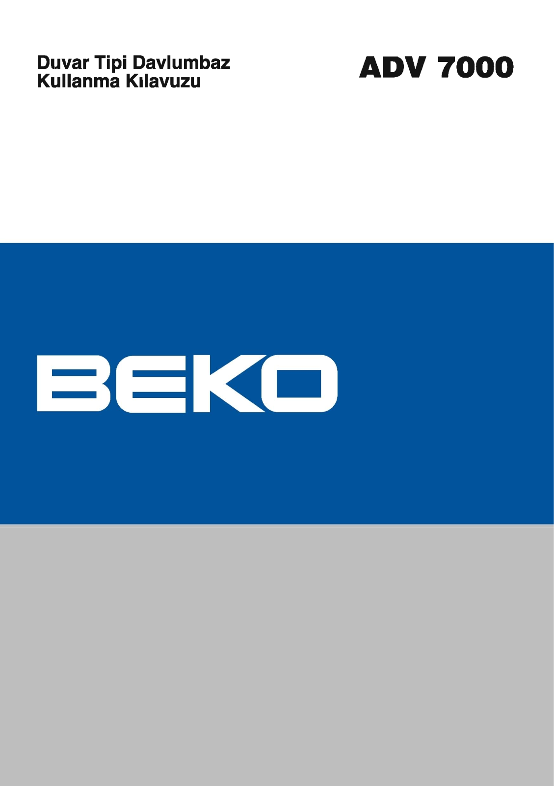 Beko ADV 7000 User Manual