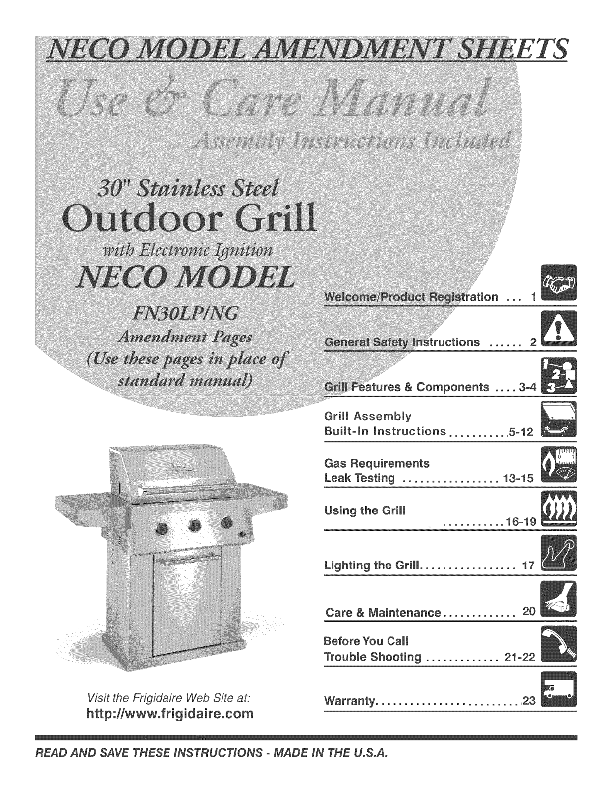Frigidaire Fn30ngdc, Fn30lpdc Owner's Manual - ManualMachine.com