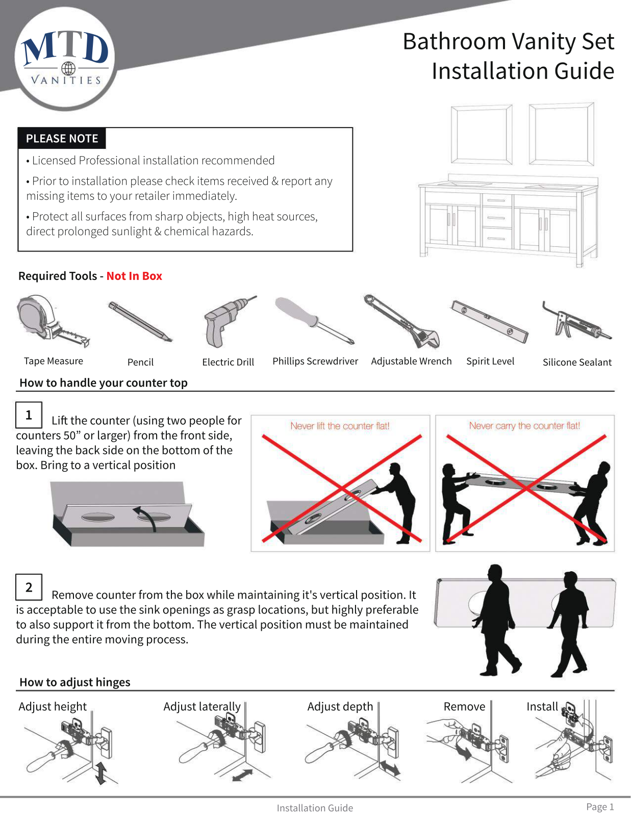 MTD 1060E Installation Manual