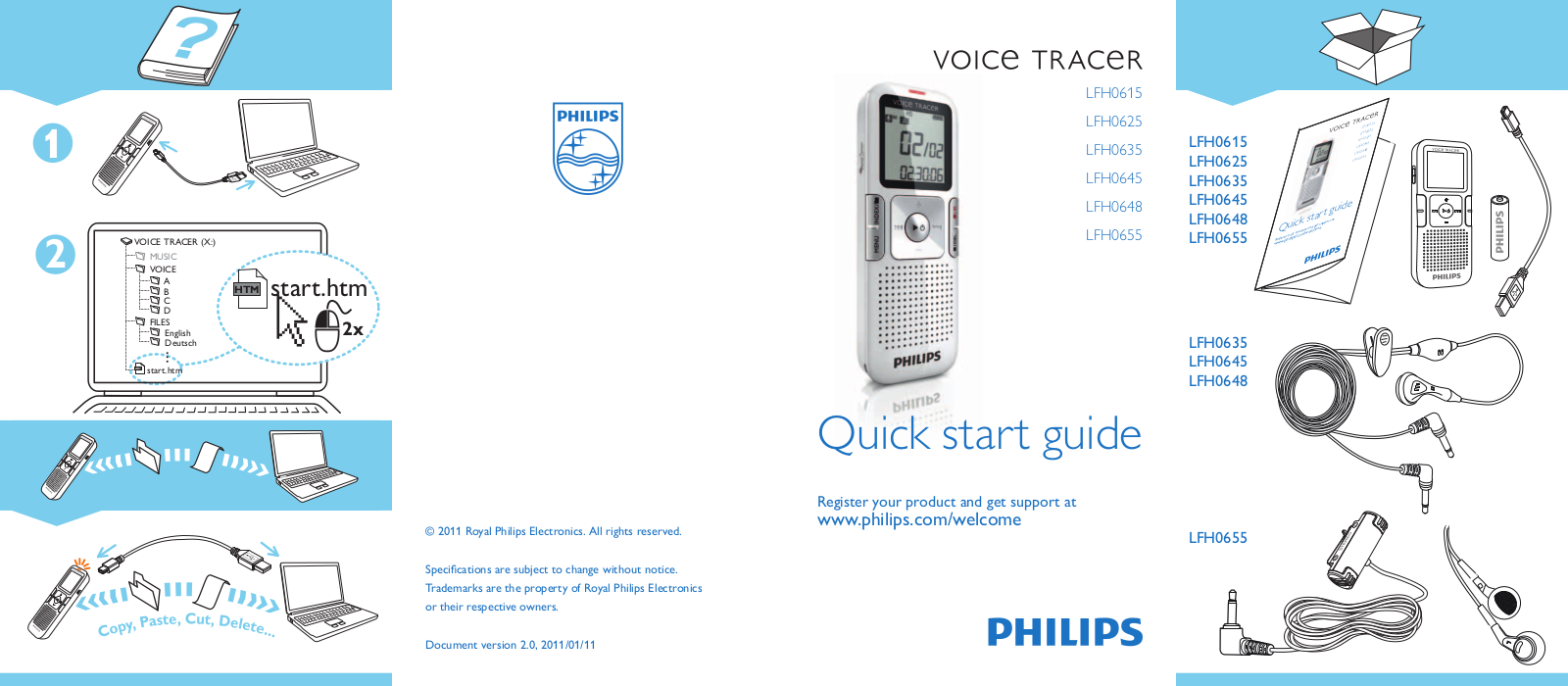 Philips Voice Tracer grabadora digital User Manual