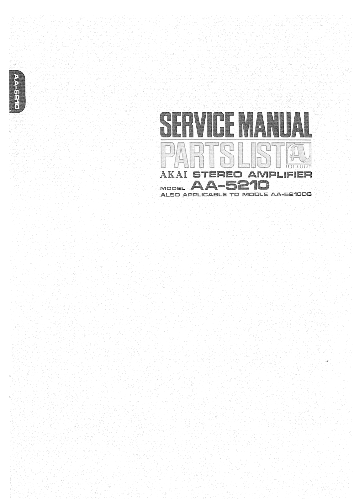 Akai AA-5210 Service Manual