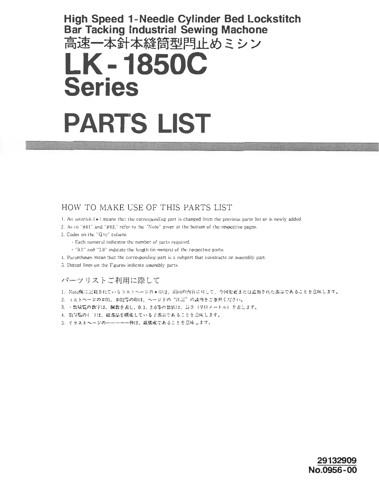 Juki LK-1850C User Manual