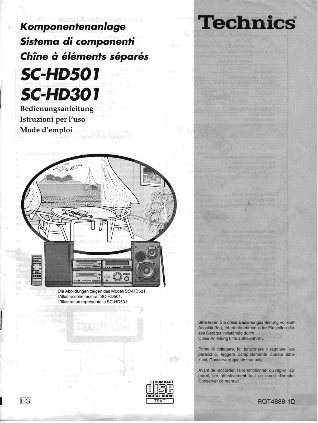 Technics SC-HD501 Owners Manual