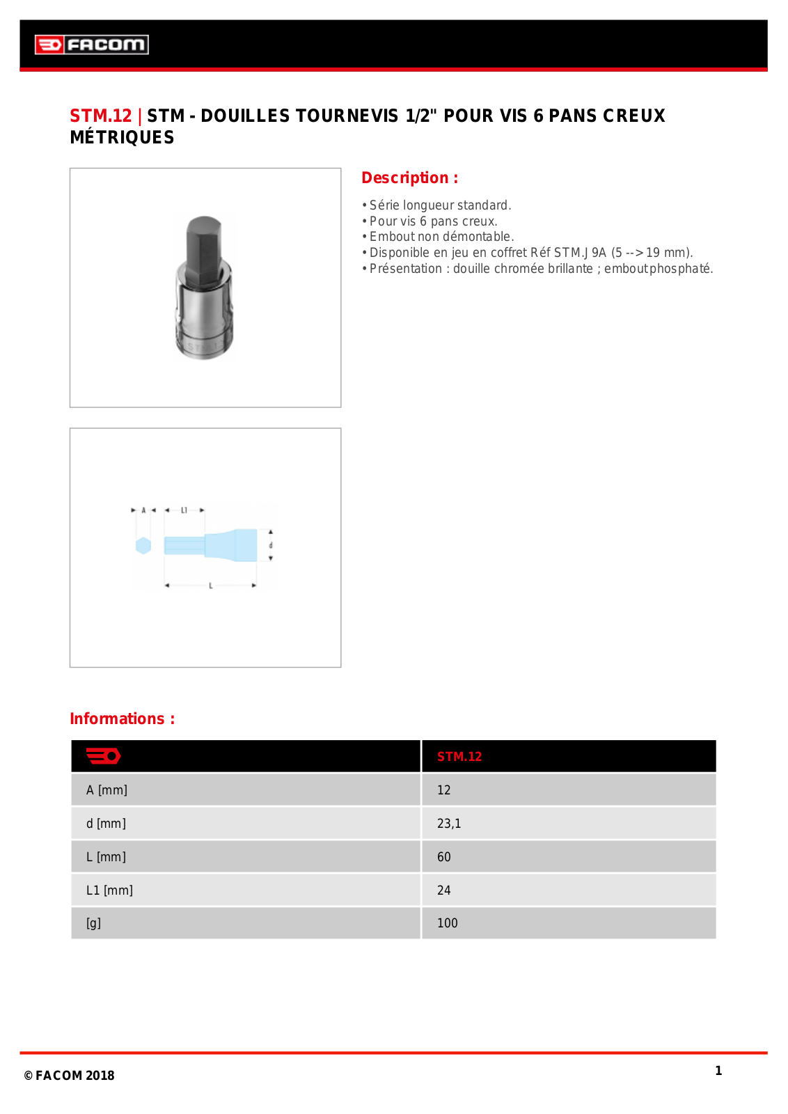 Facom STM.12 Specification - ManualMachine.com