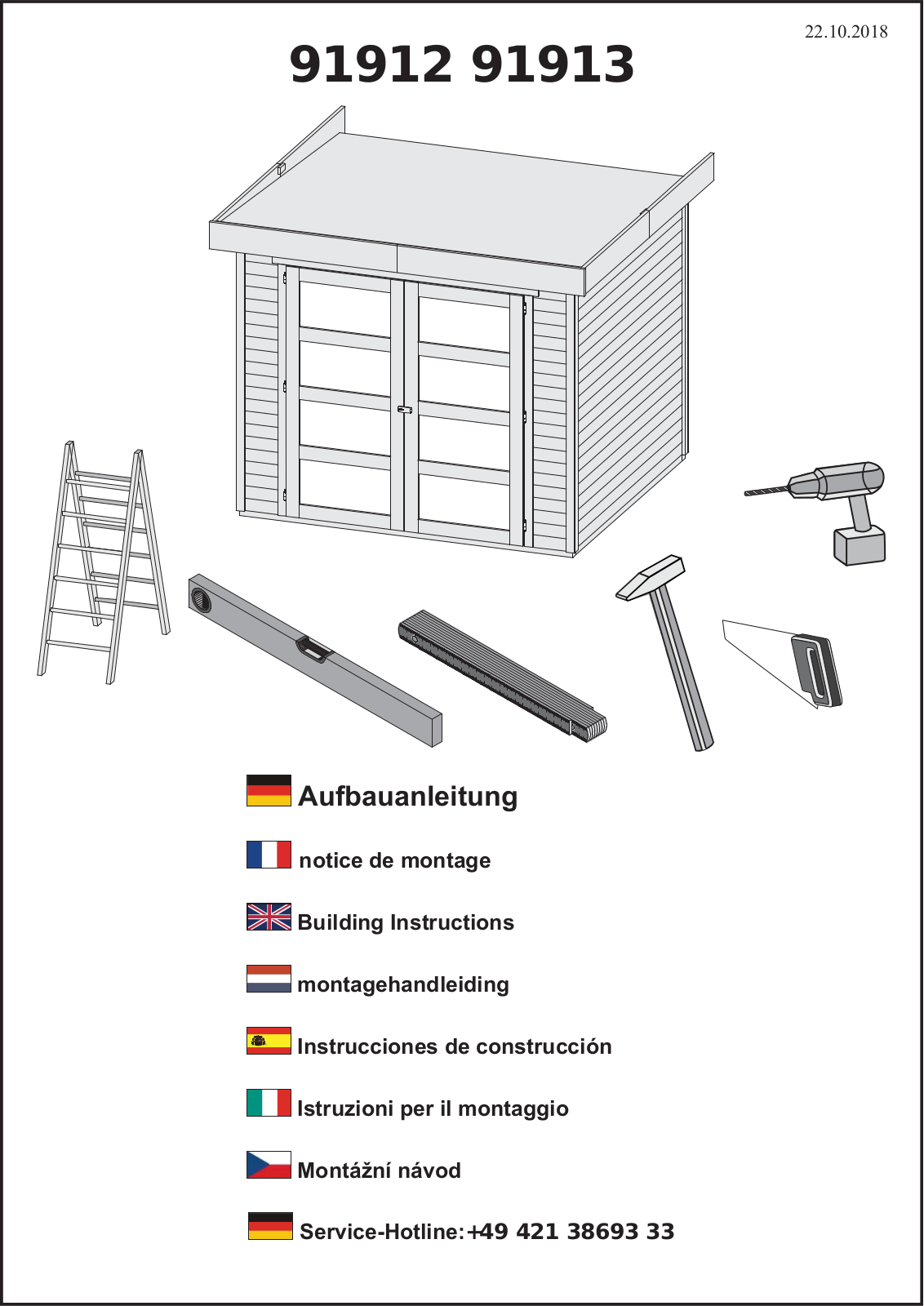 Karibu 91912, 91913 Assembly instructions