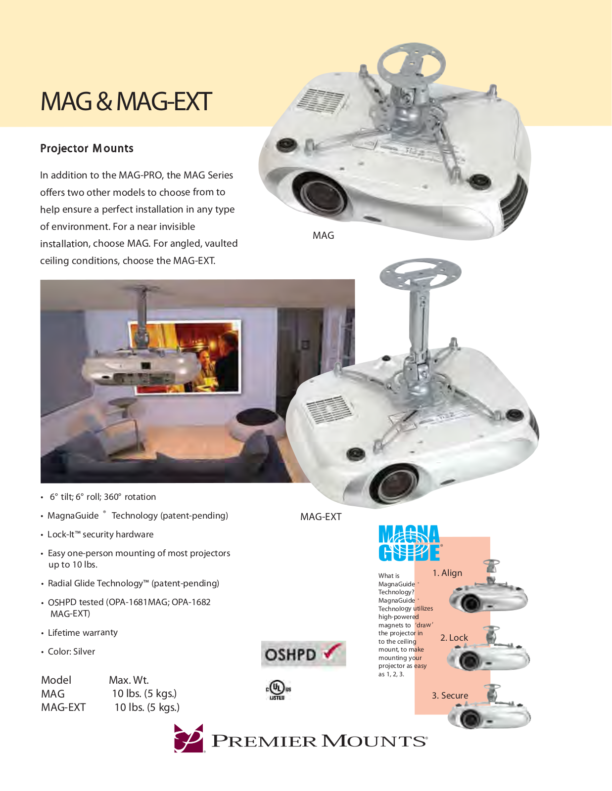 Premier Mounts MAG, MAG-EXT User Manual - ManualMachine.com