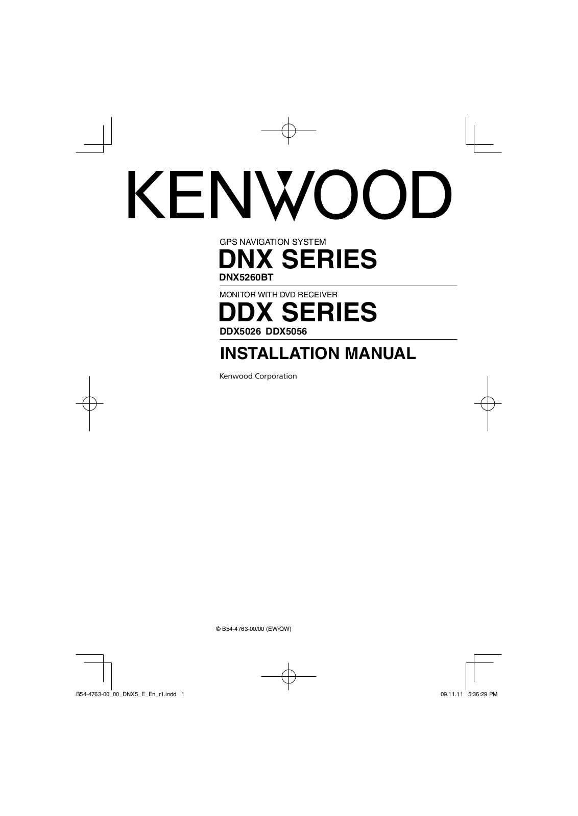 Kenwood DDX5026 User Manual