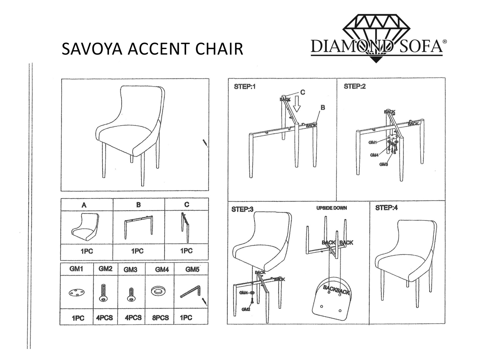 Diamond Sofa DSF1962 Installation & Assembly - ManualMachine.com