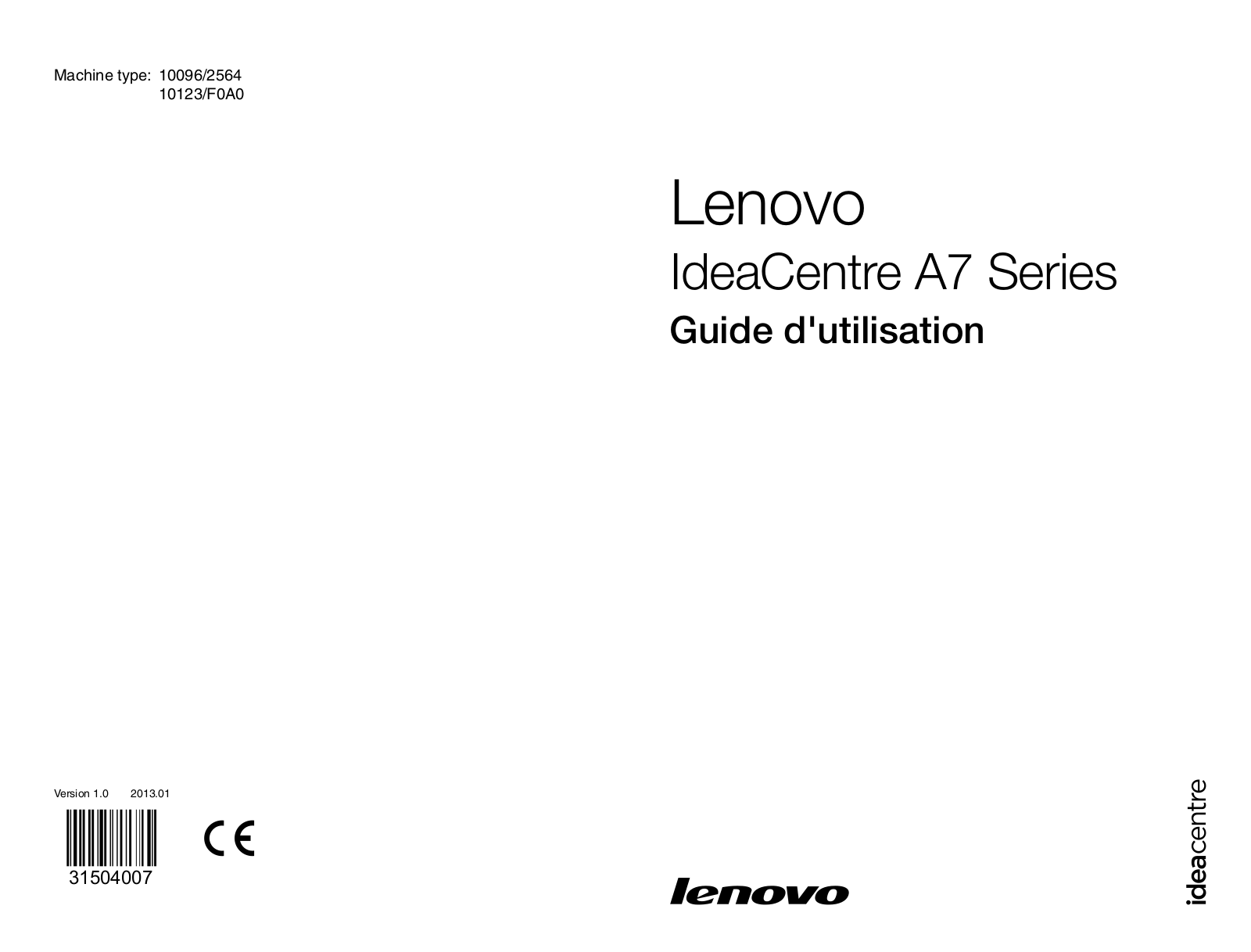 Lenovo IDEACENTRE A730 User Manual