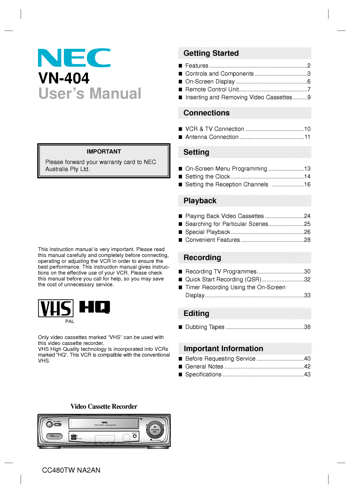 LG VN-404 User Manual