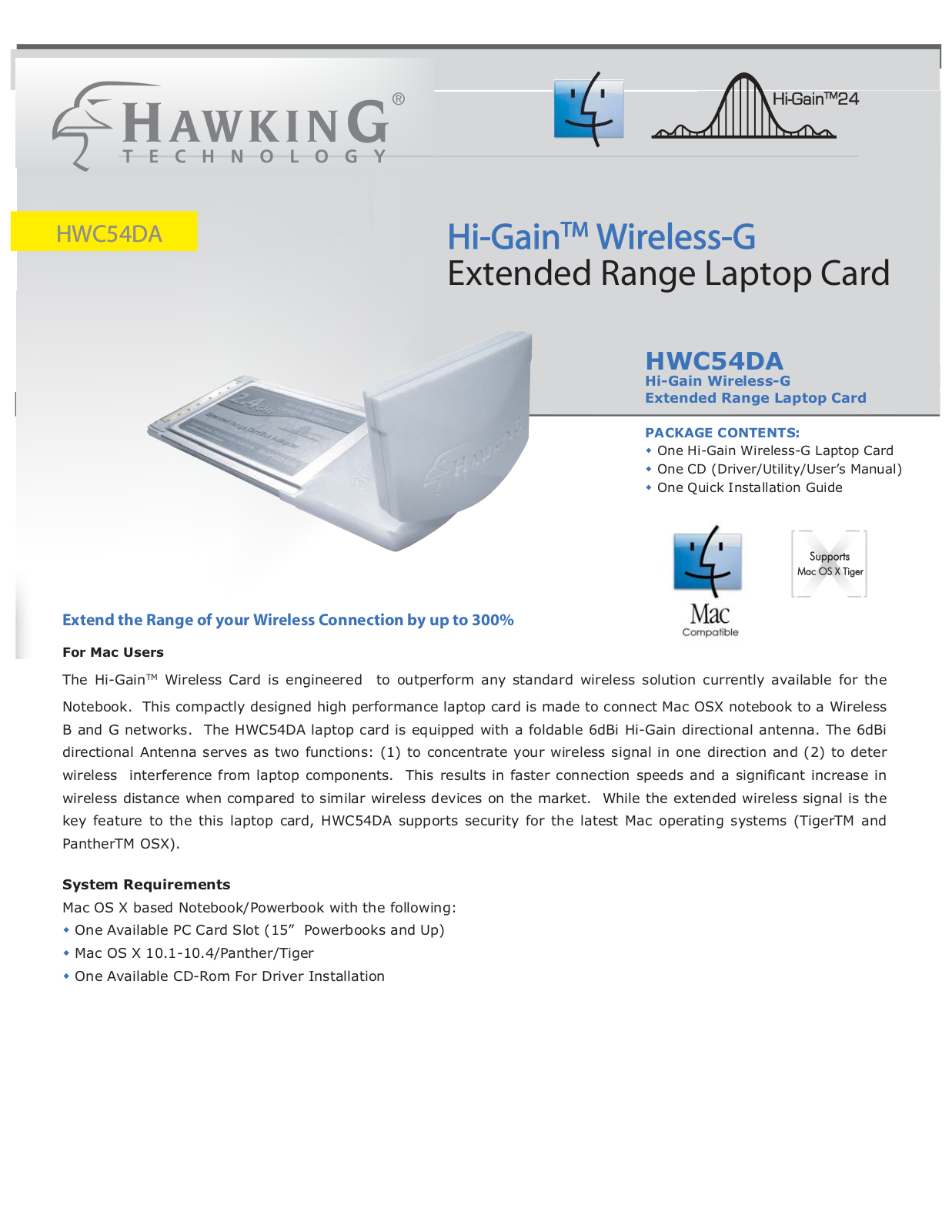 Hawking HWC54DA BROCHURE