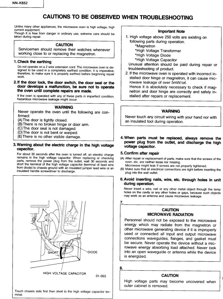 PANASONIC NN K652 Service Manual