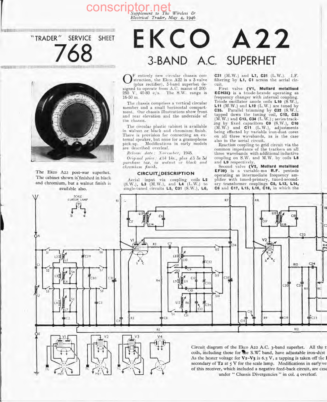 EKCO A22 Service manual