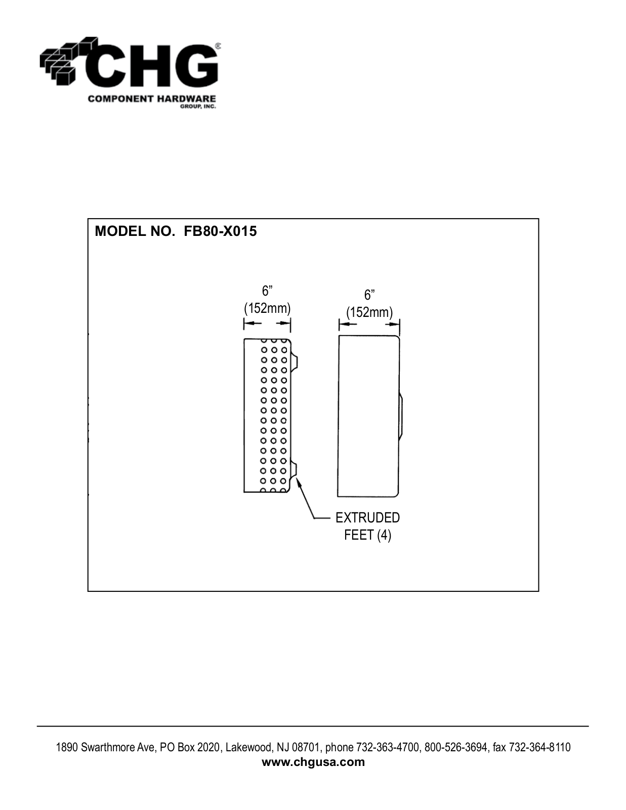 Component Hardware FB80-X015 User Manual