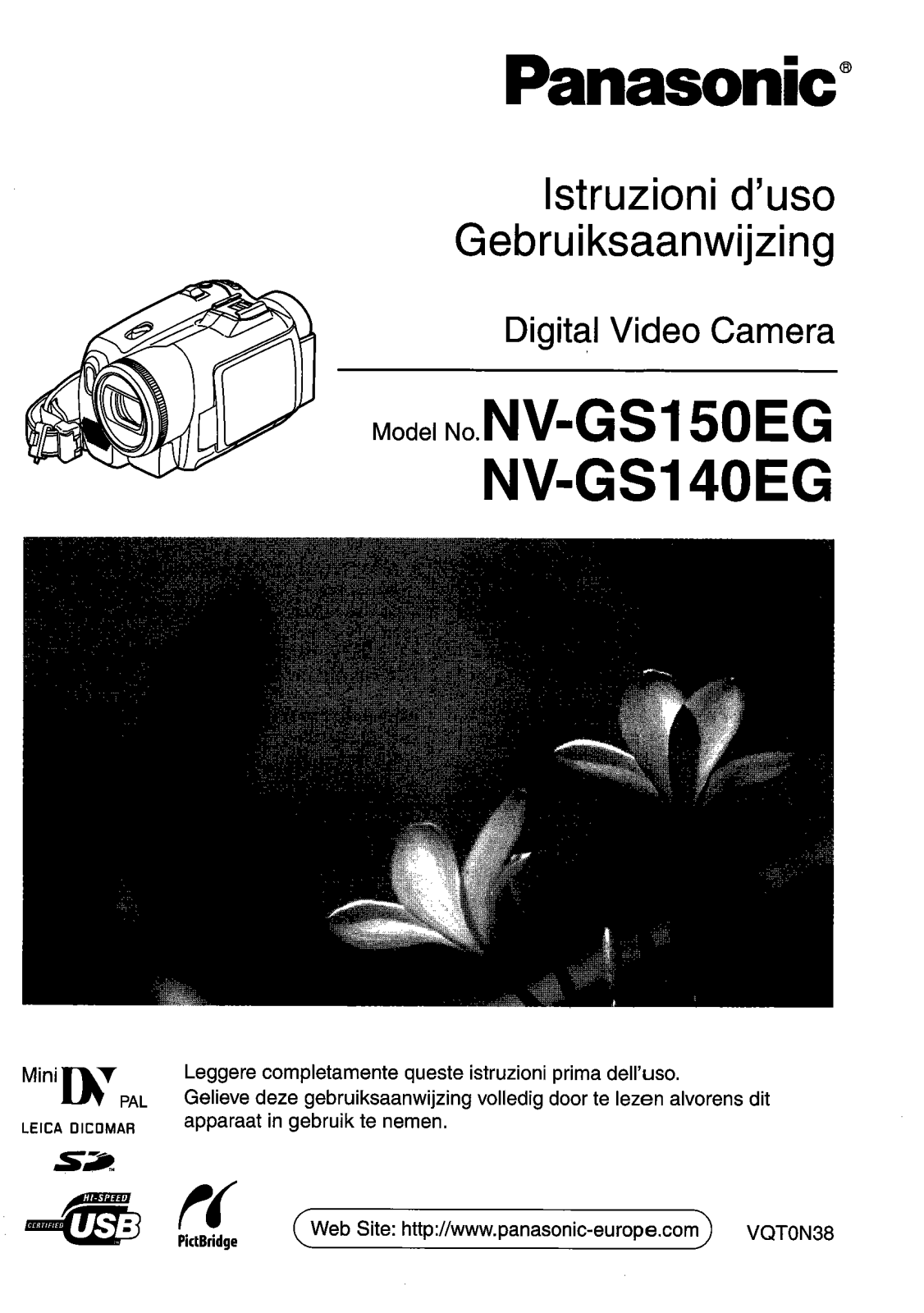 Panasonic NVGS150EG Operating Instructions