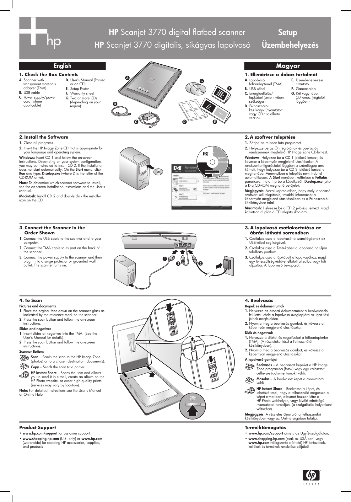 Hp SCANJET 3770 User Manual