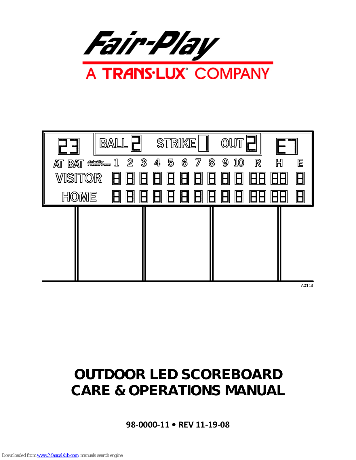 Trans-Lux Fair-Play Operation Manual