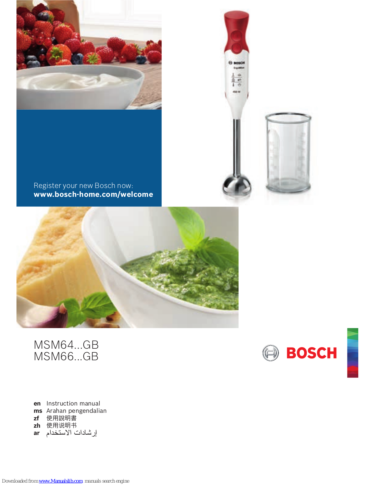 Bosch MSM64...GB, MSM66...GB, MSM64120GB, MSM6611DGB Instruction Manual