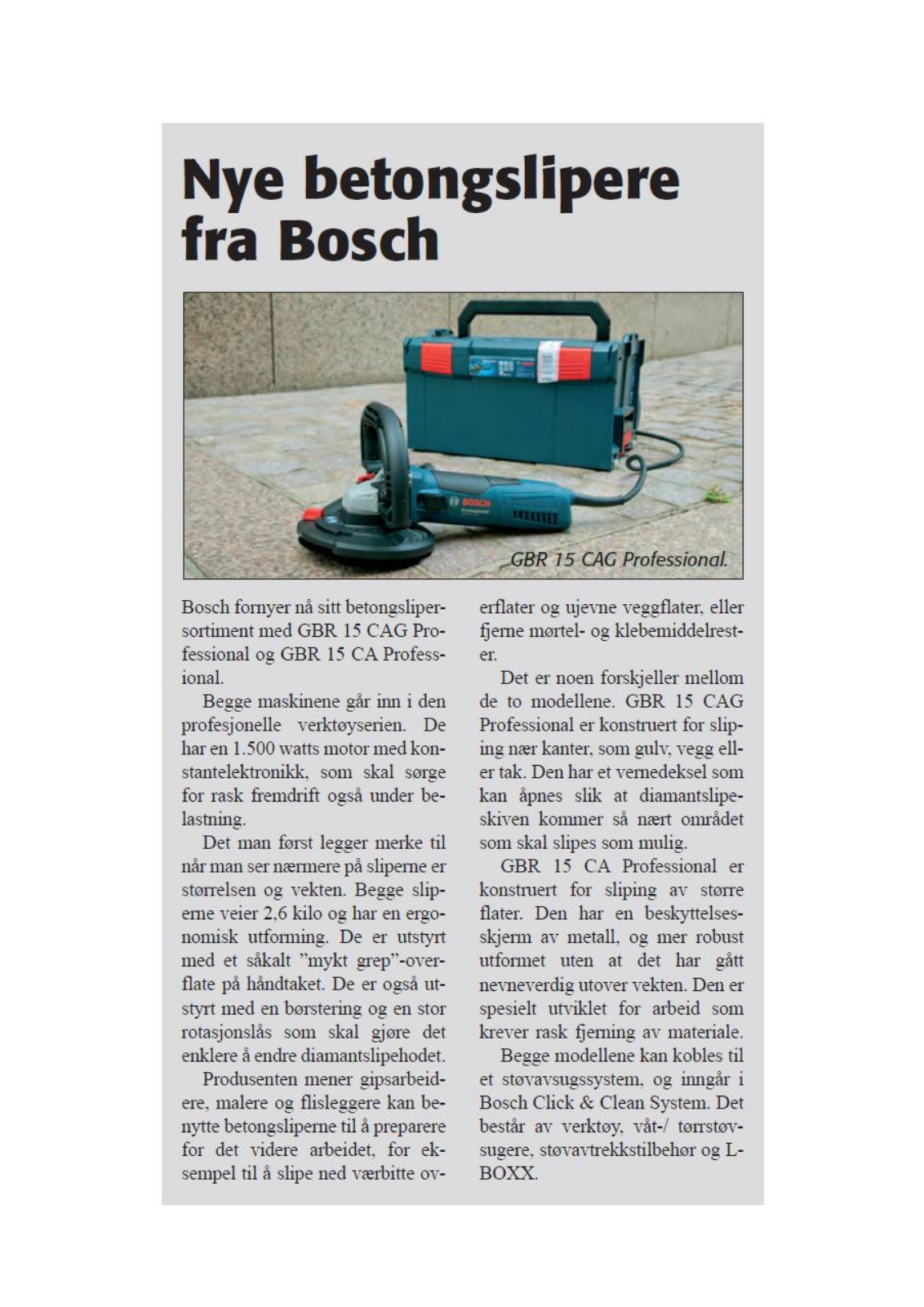 Bosch GBR 15 CA, GBR 15 CAG User Manual