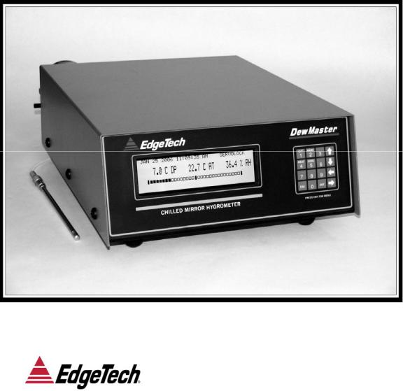 Edgetech Instruments DewMaster Operating Manual