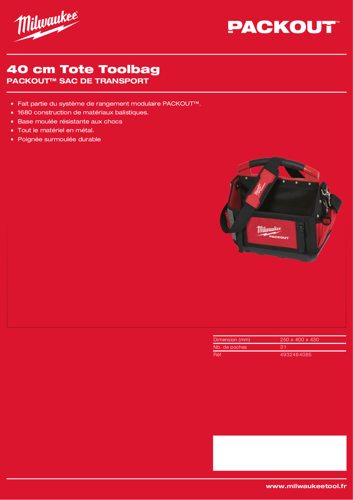 Milwaukee 4932464085 Specification - ManualMachine.com