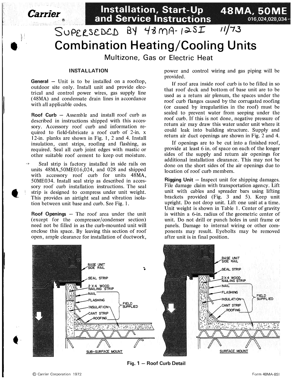 Carrier 48MA, 50ME User Manual