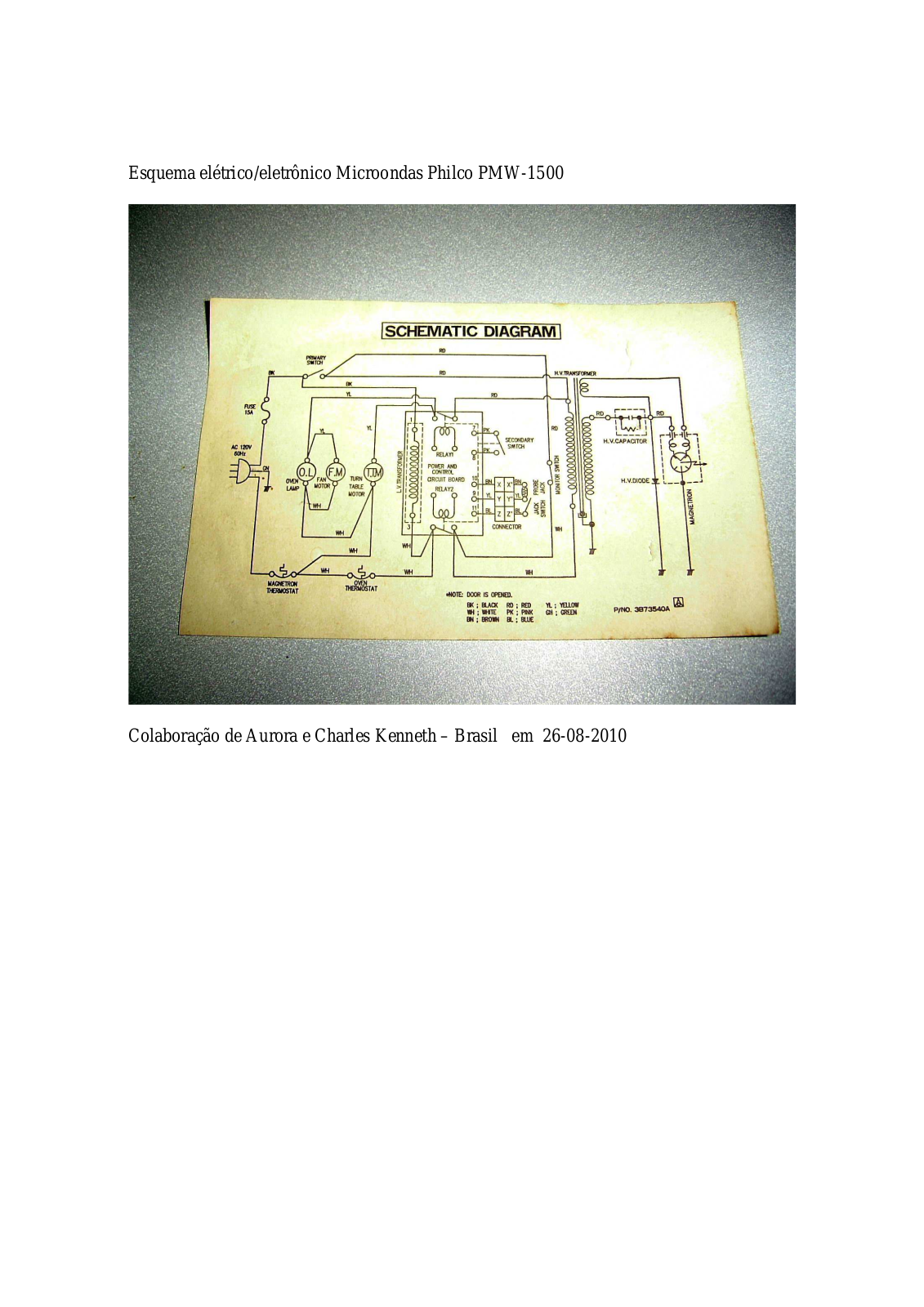 Philco PMW-1500 Schematic