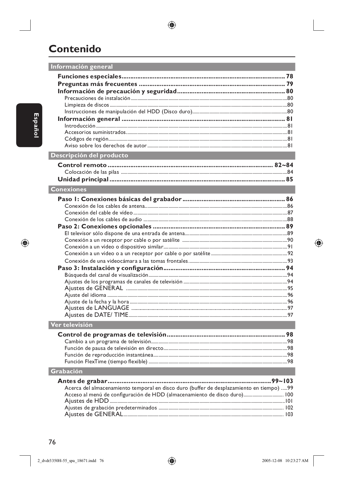 Philips DVDR3350H User Manual