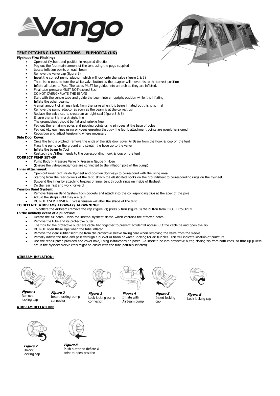 Vango Euphoria 600 User Manual