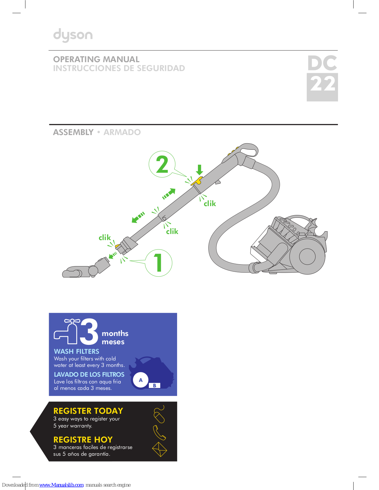 Dyson DC22 Turbinehead Operating Manual