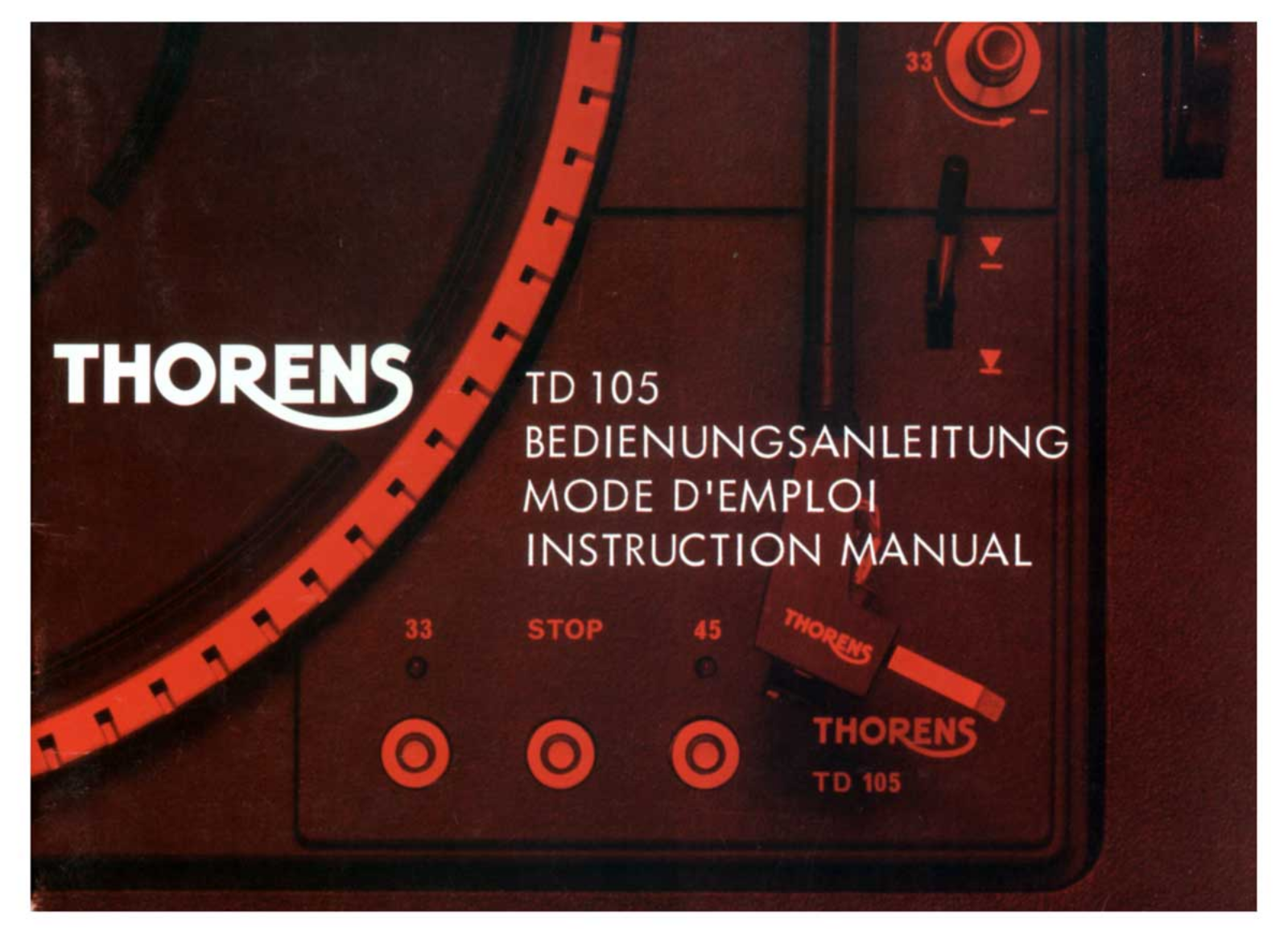 Thorens TD-105 Owners Manual