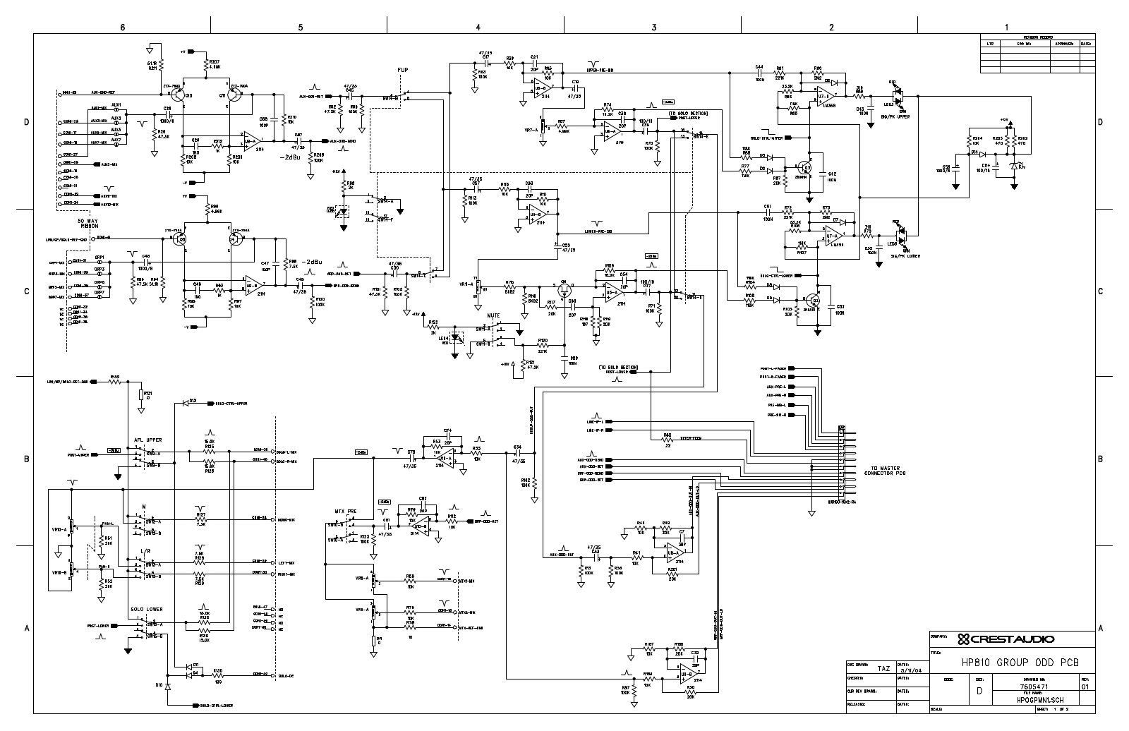 Crest HP8-Set, HP-8-GrpOdd-1 Schematic