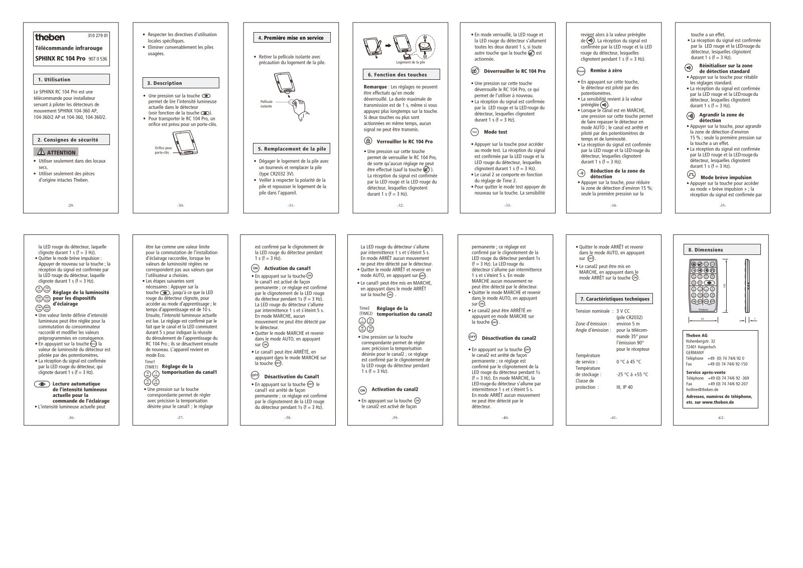 THEBEN SPHINX RC 104 PRO User Manual