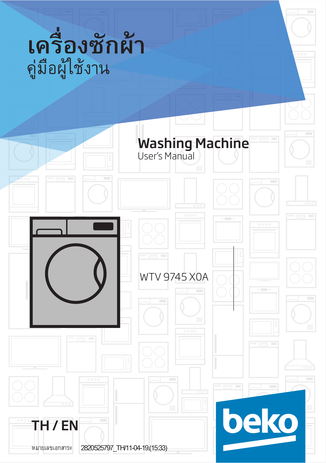 Beko WTV 9745 X0A User manual