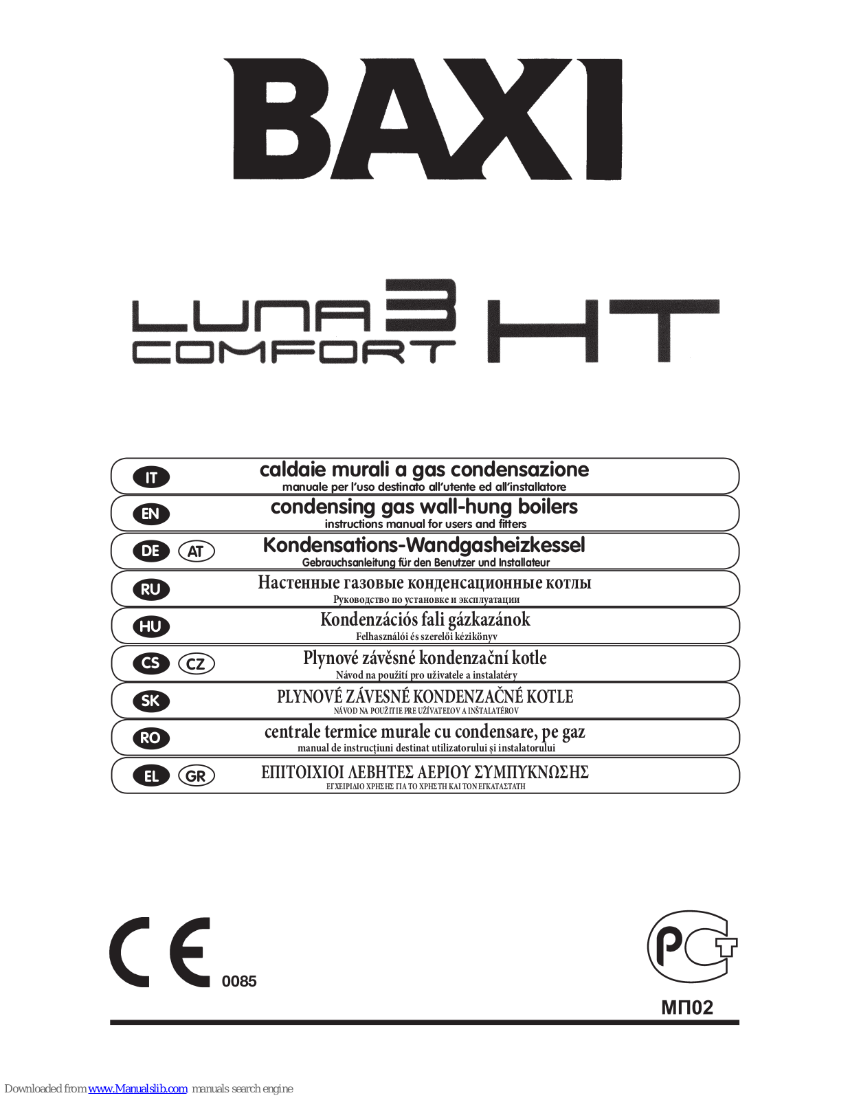 Baxi LINA 3 COMFORT HT Instruction Manual