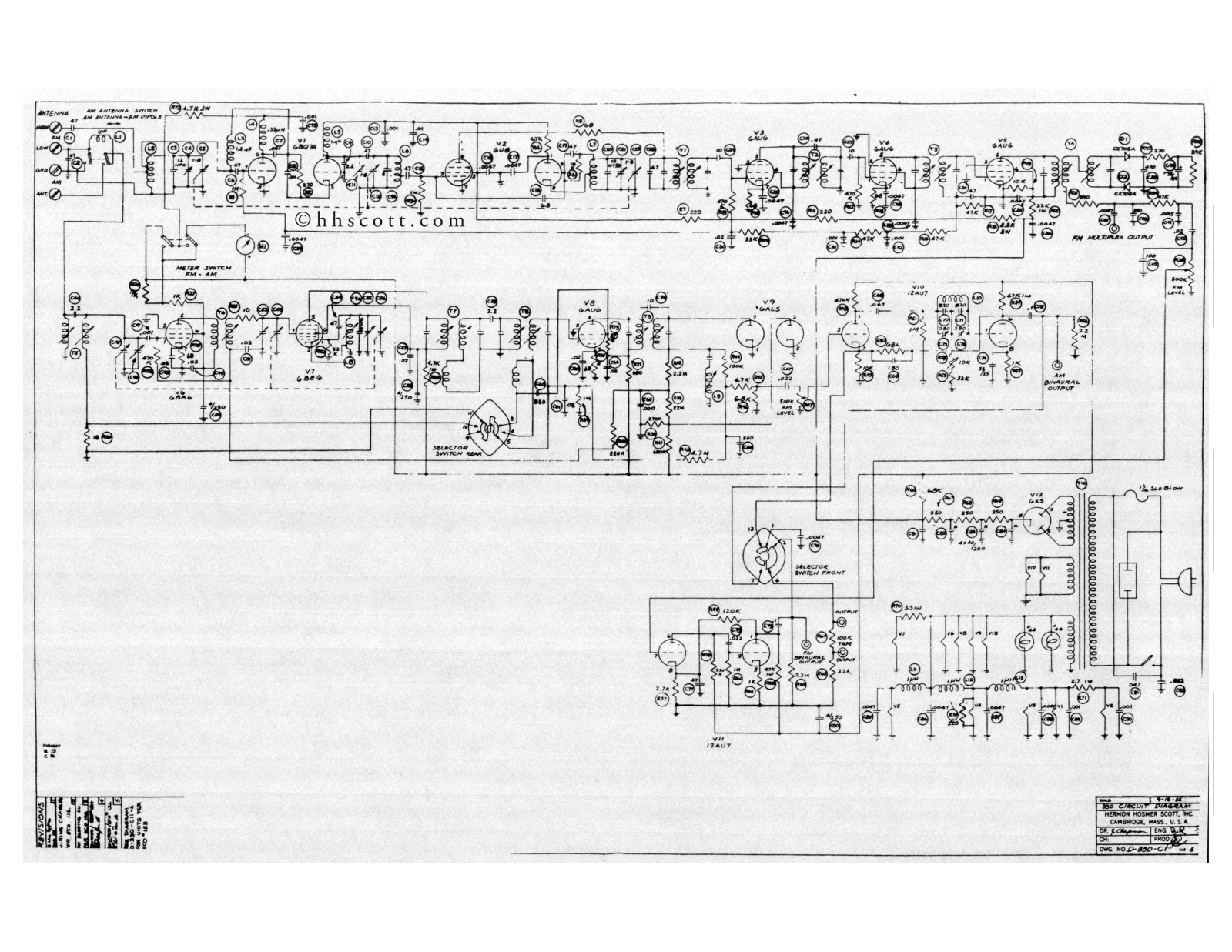 H.H. Scott 330-A Schematic