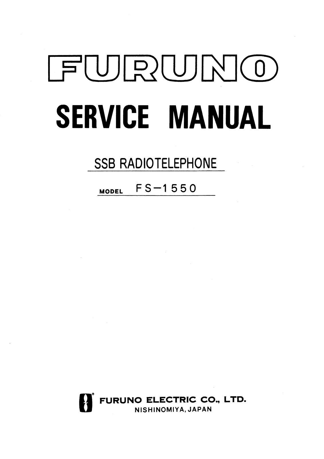 Furuno fs1550 User Manual