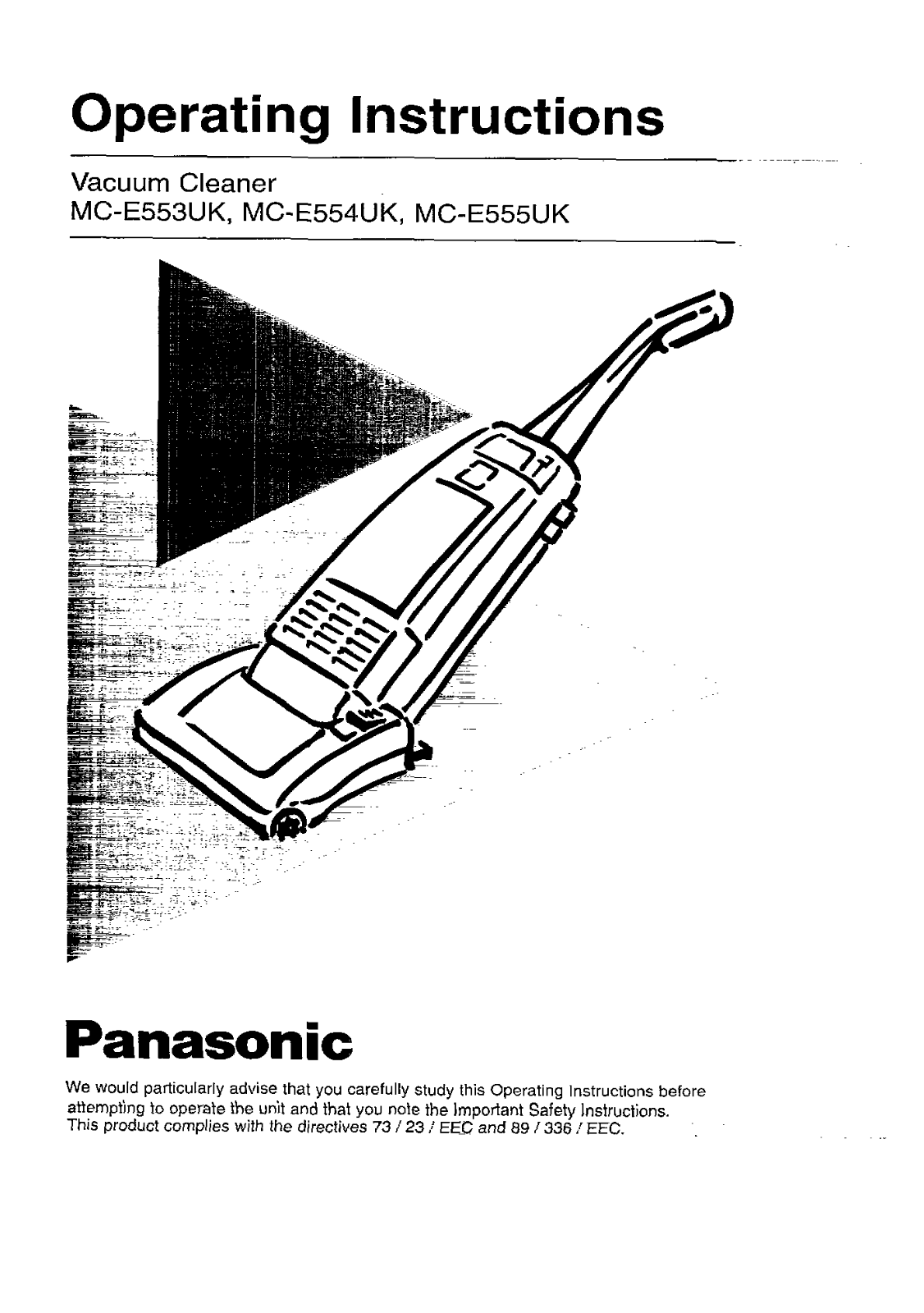 Panasonic MC-E554UK, MC-E555UK, MC-E553UK User Manual