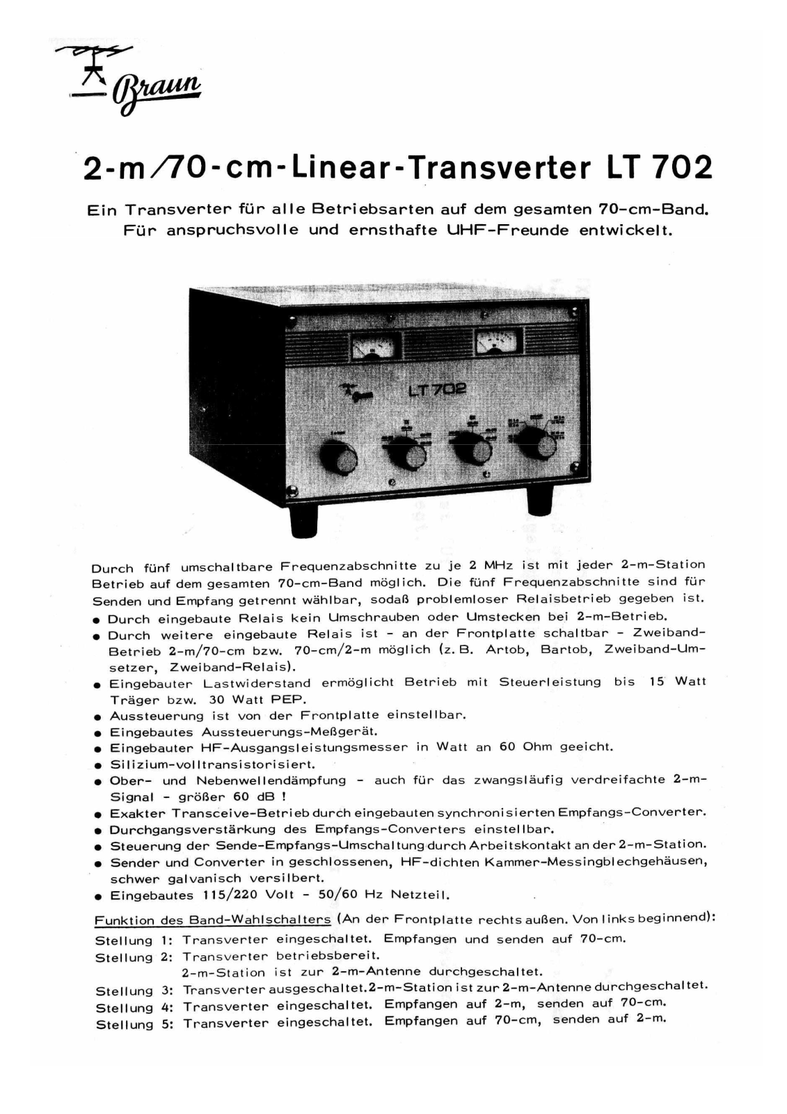 Braun LT-702 Schematic