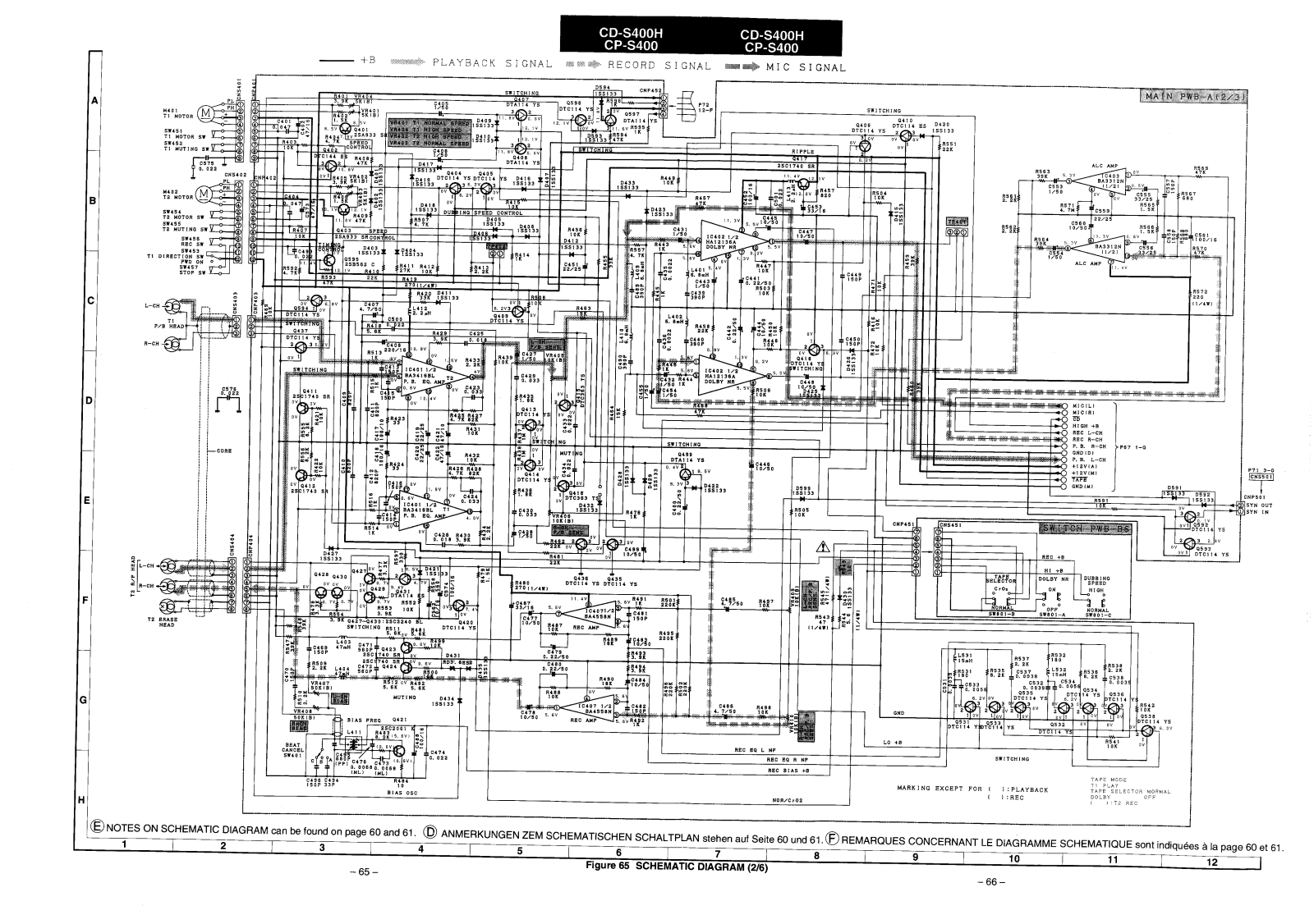 Sharp CDS-400-H, CPS-400 Schematic