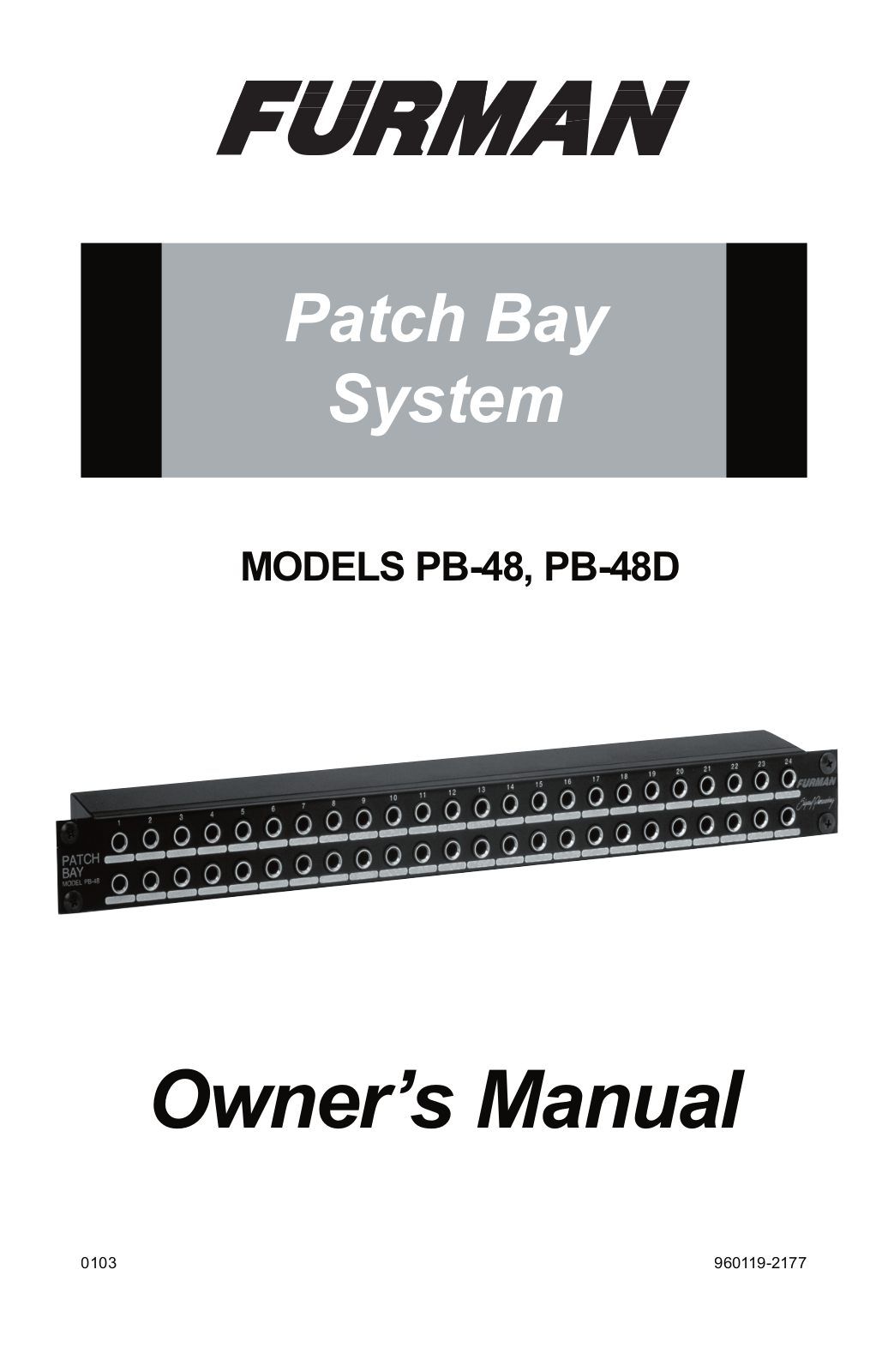 Furman Sound PB-48D, PB-48 User Manual