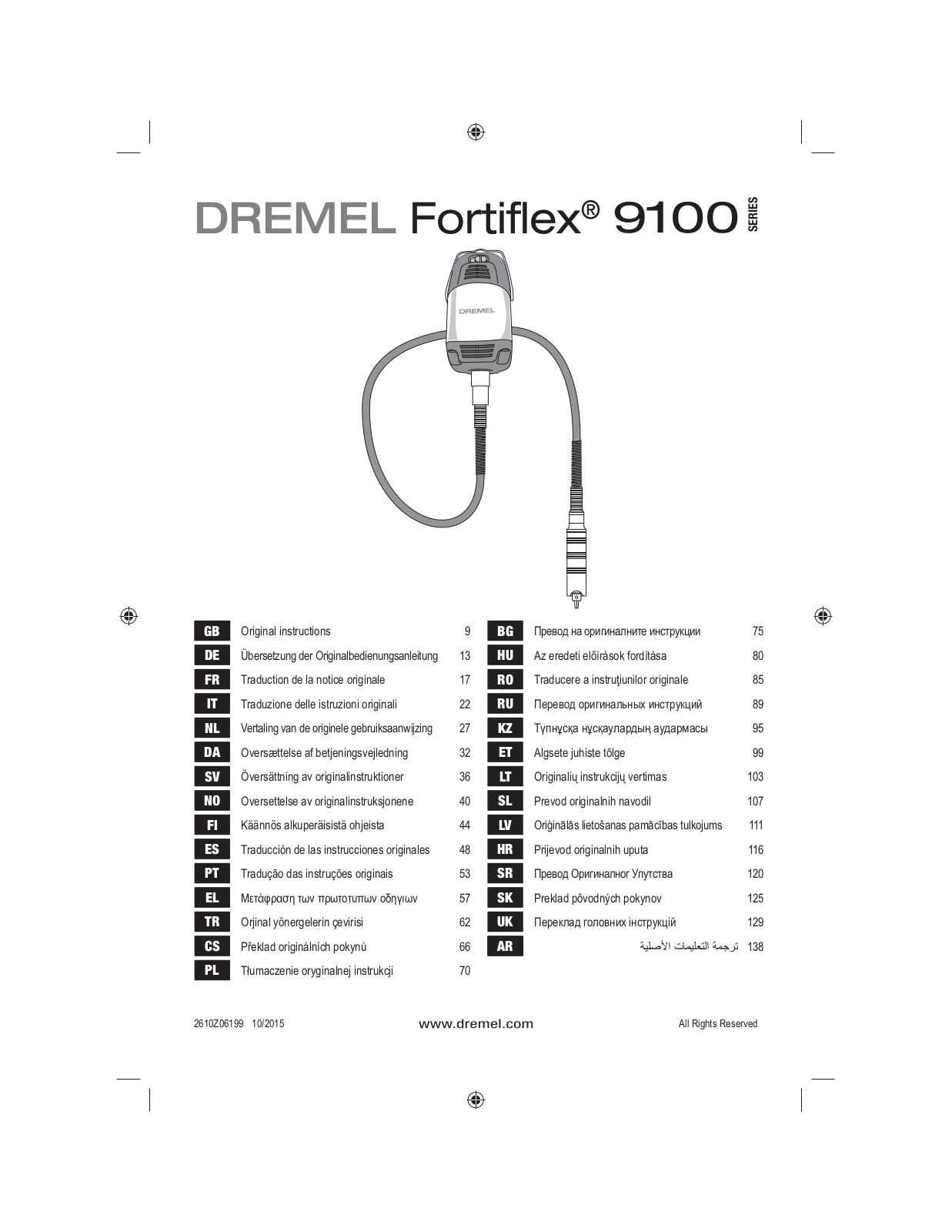 Dremel Fortiflex 9100 User manual